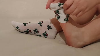 Showing off new cute socks