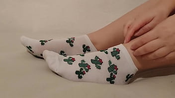 Showing off new cute socks