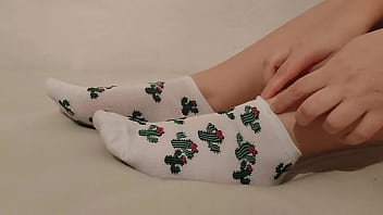 Showing off new cute socks