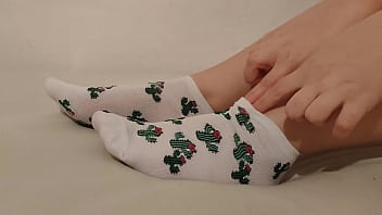 Showing off new cute socks