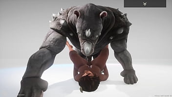 Big ass milf gets pounded by rhino mans big cock