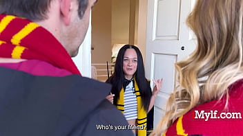 Milf hermoine fucks pervy harry potter at a costume party