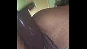Ebony babe play with pussy with big dildo