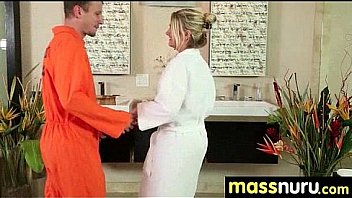 Nuru massage ends with a hot shower fuck 24