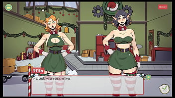 Claus' secret surprise xmas hentai game ep 2 christmas factory making sextoy now