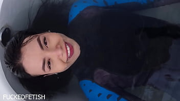 Hot moonblack underwater submissive bondage