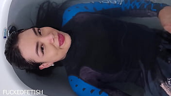 Hot moonblack underwater submissive bondage