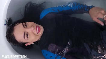 Hot moonblack underwater submissive bondage