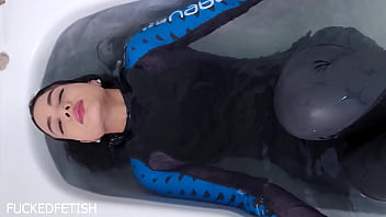 Hot moonblack underwater submissive bondage