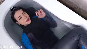 Hot moonblack underwater submissive bondage