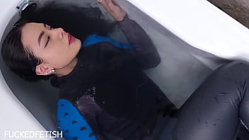 Hot moonblack underwater submissive bondage