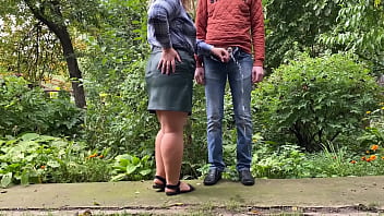 Mother in law takes my urine then pees like a horse with her legs spread wide open in the park