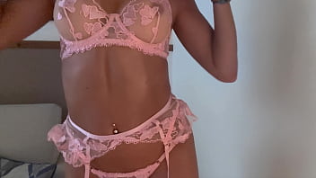 Try on haul lingerie beautiful model and stunning g string