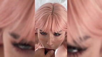 Cute beauty with gag in collar & handcuffs hard fucked in mouth and pussy pov