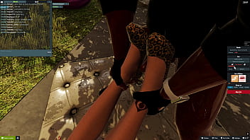 Doing foreplay footjob in midnight Doing foreplay footjob in midnight