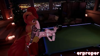 Vrchat vulpix and his trainer do some special training
