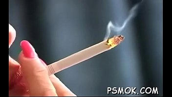 Pretty sweetheart smokes alone