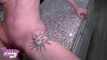 Counter top babysitter sunny daze gets her hole filled by the boss