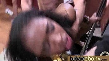 Busty black babe bubble bath group cocksuck 30