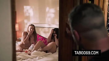 Stud fuck his lesbian roommates in a threesome