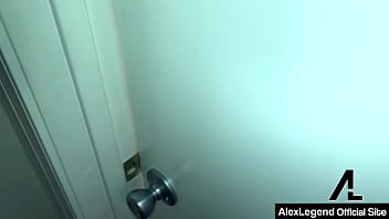 Alex legend slides his thick cock deep down alex more's stepsis throat