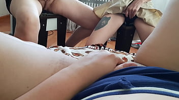 Three girlfriends cum loudly one after another close up