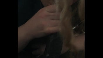 White pawg sucking black dick