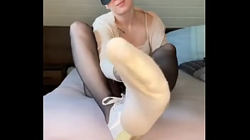 #blacknails #feet #feetworld #fetish #nylonfeets #nylonfetısh #nikeairforce #nylontights Girl #on thumbnail