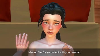 Slave does her duties