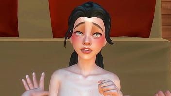 Slave does her duties