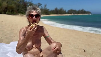 Having fun one morning at polo beach on the north shore of oahu