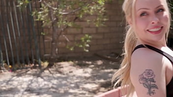 Flexible teen haley spades deepthroats and stretches her pussy in threesome