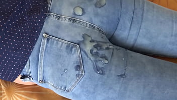 I finish masturbating and raise my jeans so my stepson can cum in my ass