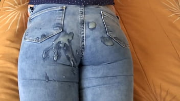 I finish masturbating and raise my jeans so my stepson can cum in my ass