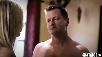 Hot babe swallowed big hard penis