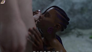 Taboo university #76 black college girl drags me into a cave and gives me a very sloppy blowjob