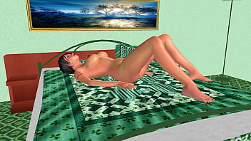 Animated 3d cartoon porn a beautiful tattooed girl masturbating with banana in a temple