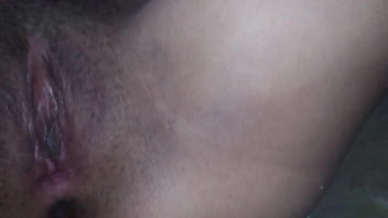 Cuckold taking care of jade's pussy that was used a lot by the eater