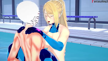 Samus aran fucking behind the pool 3 metroid full & pov on sheer & fantasyking3