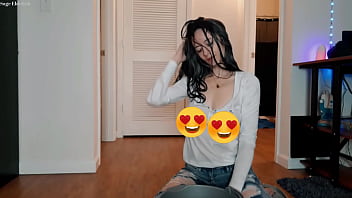 Sage eldritch soaking her wet hair & shirt