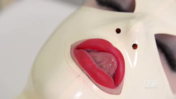 Latex sex goddess's self spanking and masturbation solo