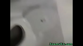 Hot skype girl in airplane's toilet