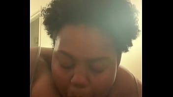 Trying out new ways this thot can suck my dick