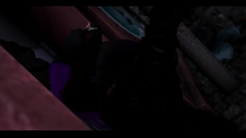 Black pussy creamed in public alley outdoors