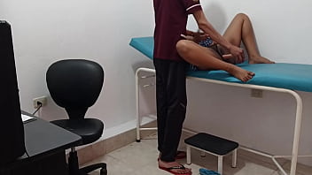 Doctor treats young patient and masturbates her with dildo – she ends up very horny alone