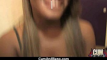 Interracial black slut hardcore group facial 15