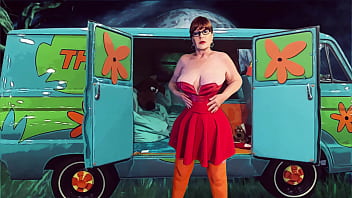 Old mature scooby doo velma cosplay cock sucking big black dildo up his ass and lots of cum in velma’s mouth