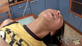 The emerald eyed slender brunette is delighted to devote herself all to her partner