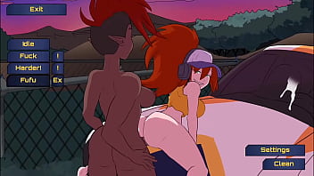 Fucking yonis ass and watching a yuri futanari threesome spunkstock