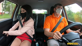 Fake driving school help my cock is on fire